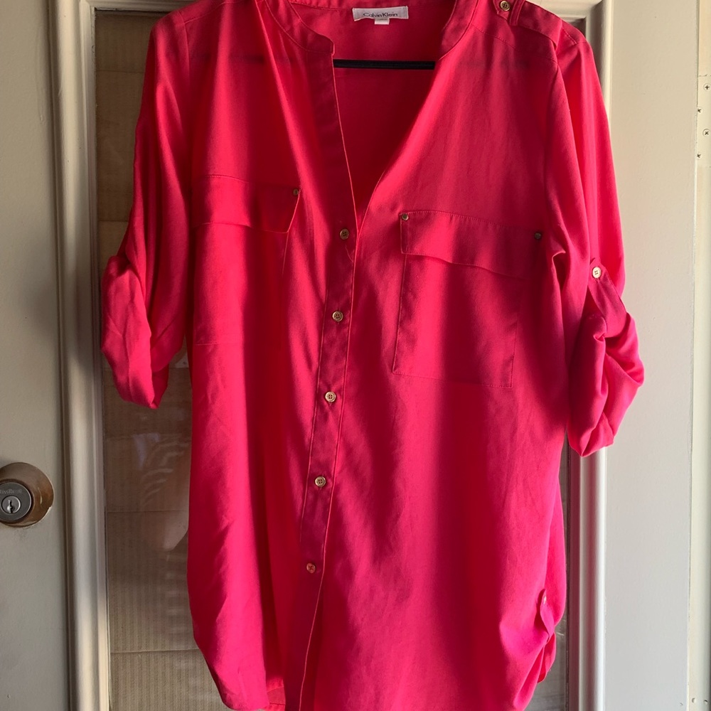 Calvin Klein pink blouse